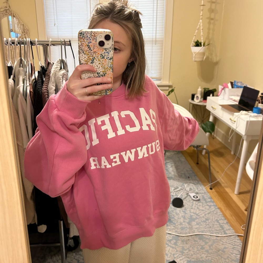 Pacsun pink crewneck